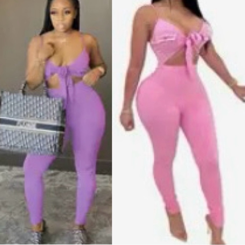 🎀 Ribbed Bralette Bodycon Jumpsuit